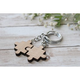 Puzzle szerelmes kulcstartó